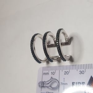 Long .925 sterling silver and blue ring